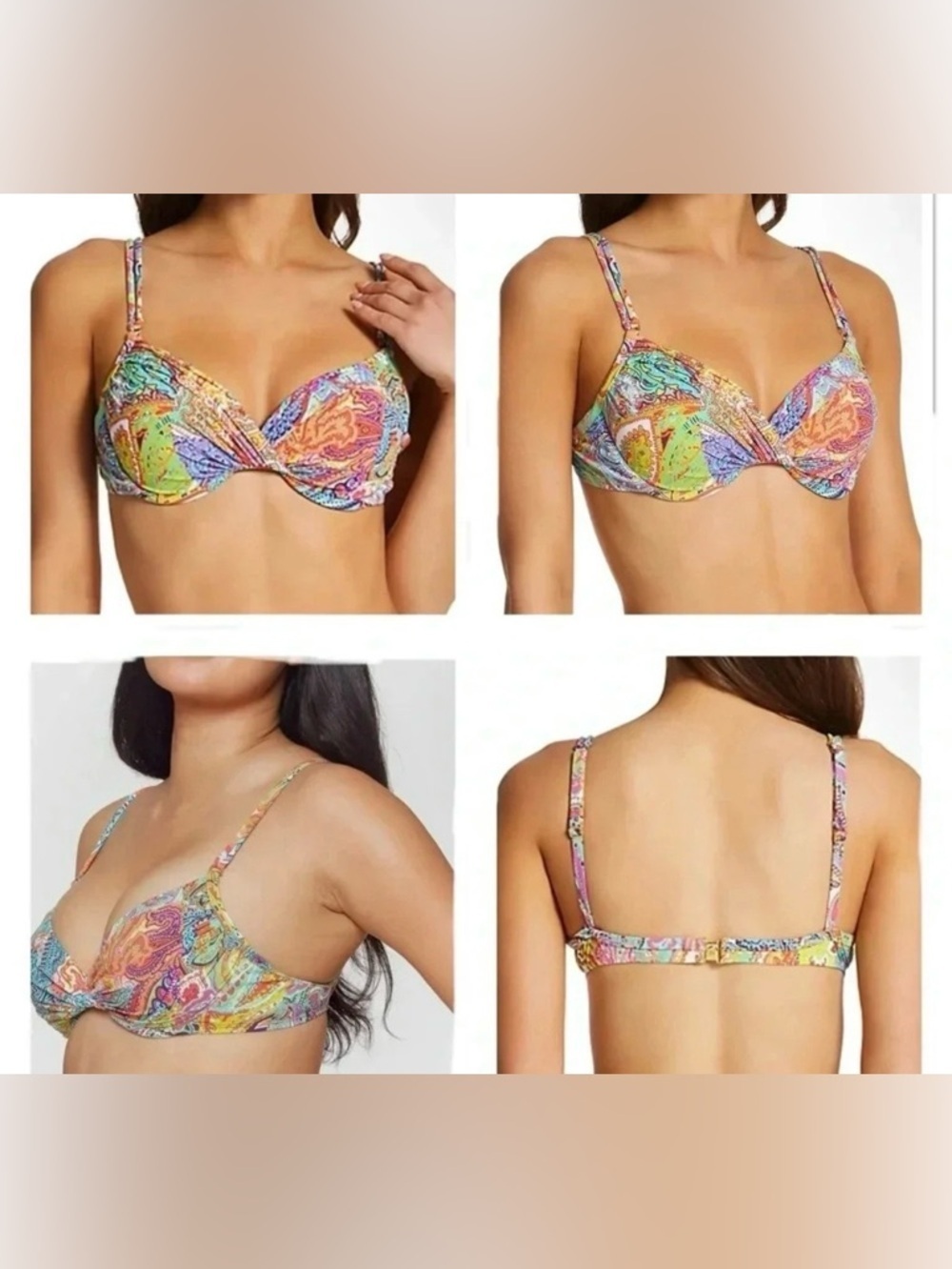 Bleu Rod Beattie Underwired Swimsuit Top Size 12